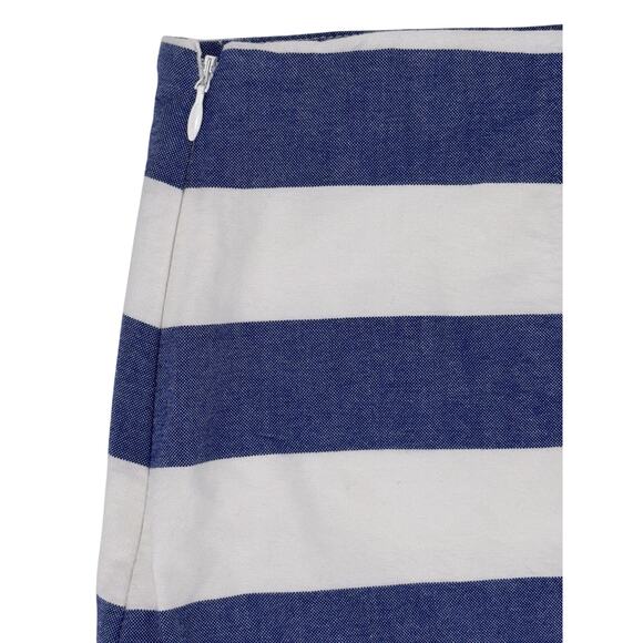 Vineyard Vines Skirt Size 8 Blue/White Stripe Red Embroidery Nautical Americana - Picture 4 of 7